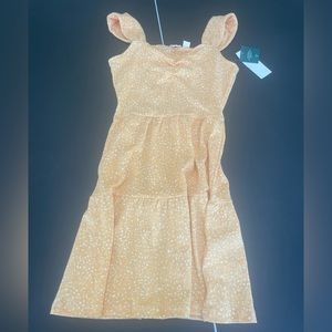 yellow spotted roxy dress